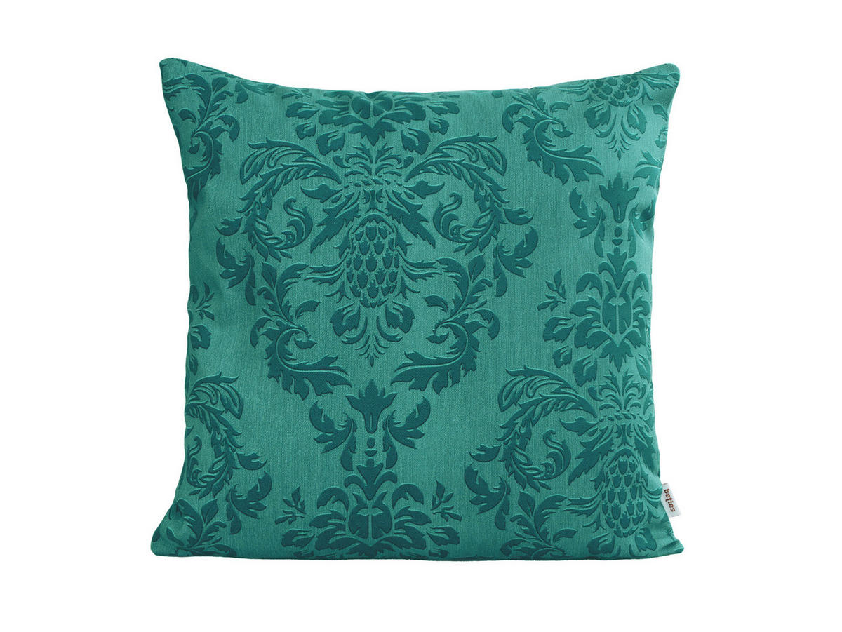 KISSENNHÜLLE Epoche petrol-grün 40/40 cm - Petrol, Textil (40/40cm) - beties Heimtextil