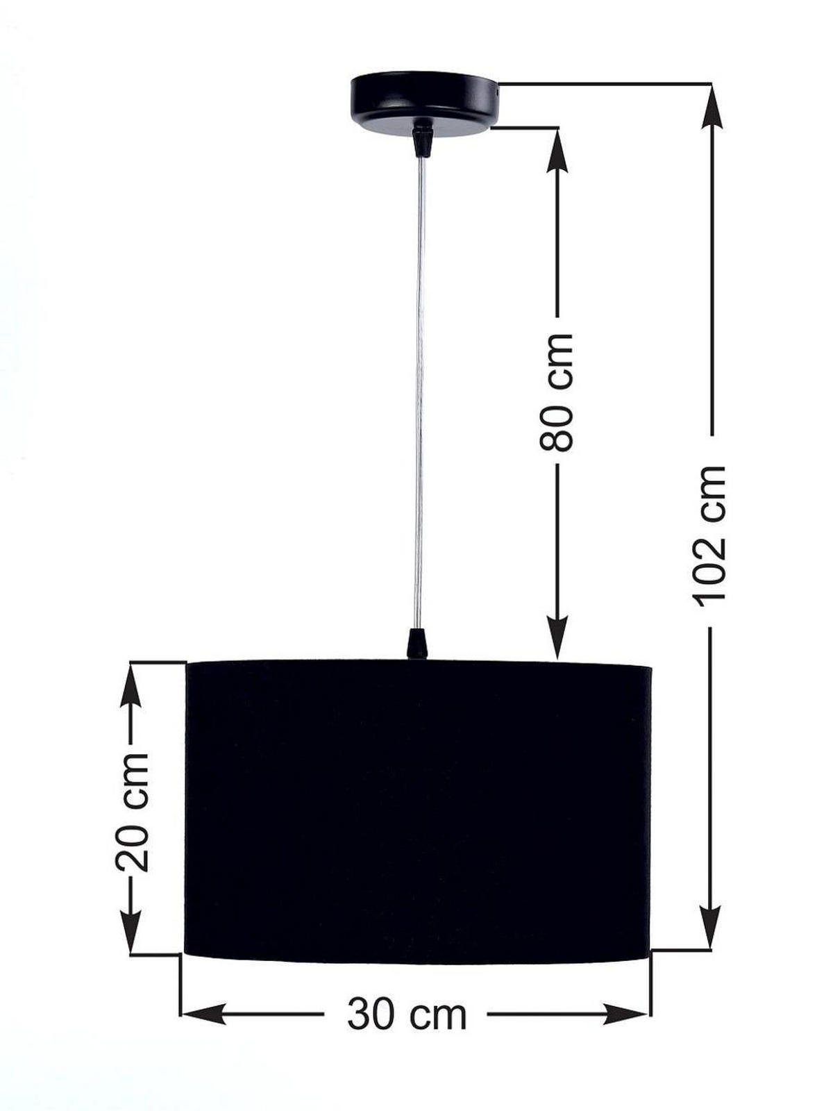 HÄNGELEUCHTE Blau 30/20 cm - Blau/Schwarz, Kunststoff (30/0.45/20cm) - ONZENO