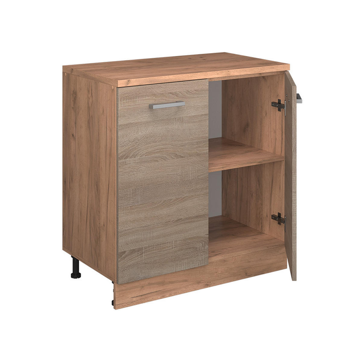 KUHINJSKI ORMAR ZA KOSINE KROVA R-Line, Hrast Sonoma, 80 cm bez kosine s 2 vrata - hrast medunac/hrast Sonoma, drvni materijal (80/83.8/46cm) - Vicco
