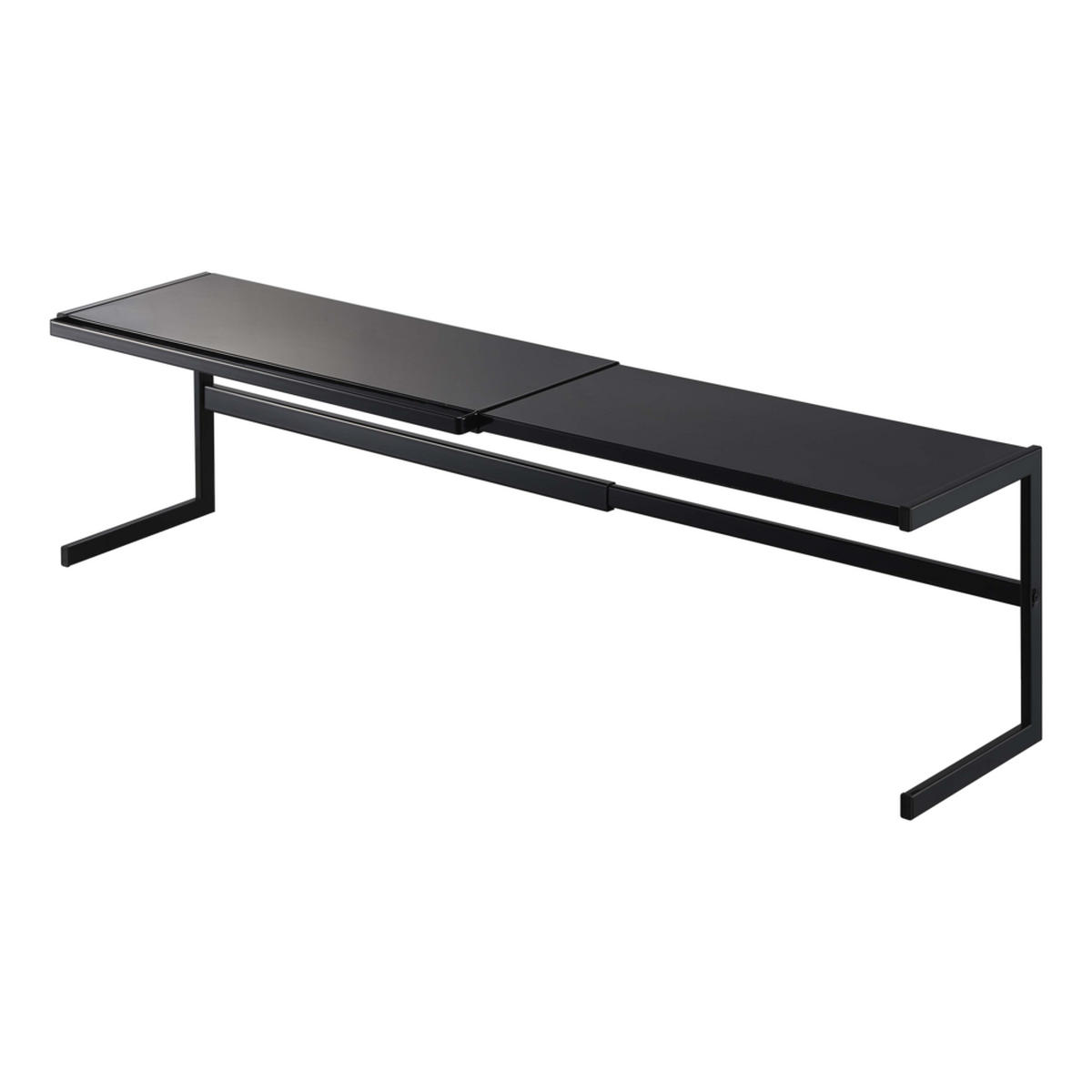 KÜCHENREGAL Tower schwarz 54/25/22 cm ausziehbar bis 92cm - Schwarz, Metall (92/25/22cm) - Yamazaki