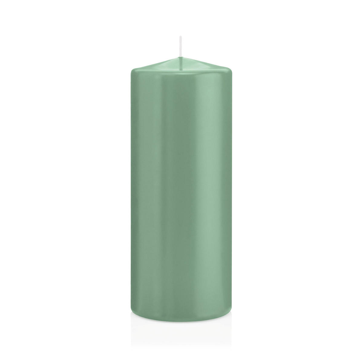 STUMPENKERZEN Reseda Ø 78 x 200 mm, 8 Stück - Eukalyptusholzfarben, Paraffin (8/20cm) - Wiedemann Kerzen