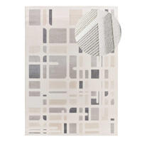 WEBTEPPICH creme Flora 133/190 cm - Silberfarben/Creme, Naturmaterialien/Textil (133/190cm) - Atticgo