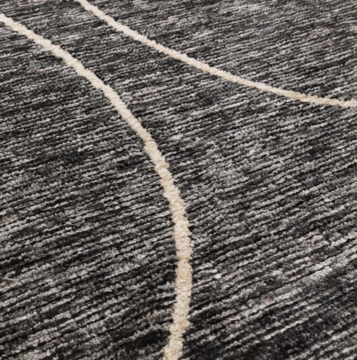 TEPPICH modern Wohn-/Schlafzimmer RINEAL Schwarz 120 x 170 cm - Schwarz, Textil (120/170cm) - Novatrend