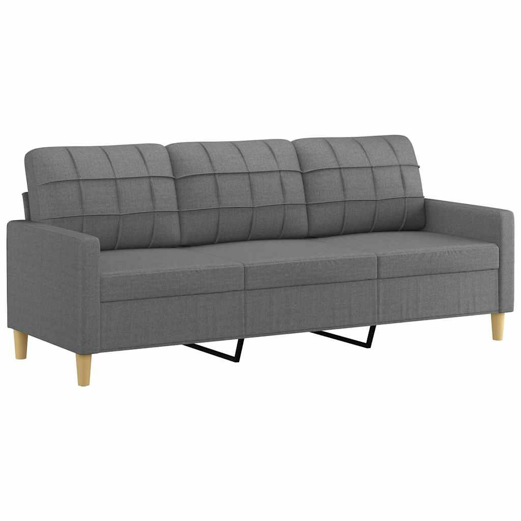 3-SITZER-SOFA Düren - Dunkelgrau, Textil (198/80/77cm) - Nettlife
