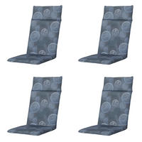 GARTENSTUHLKISSEN Kreis 120/50 cm 4er-Set - Blau, Textil (50/8/120cm) - Madison