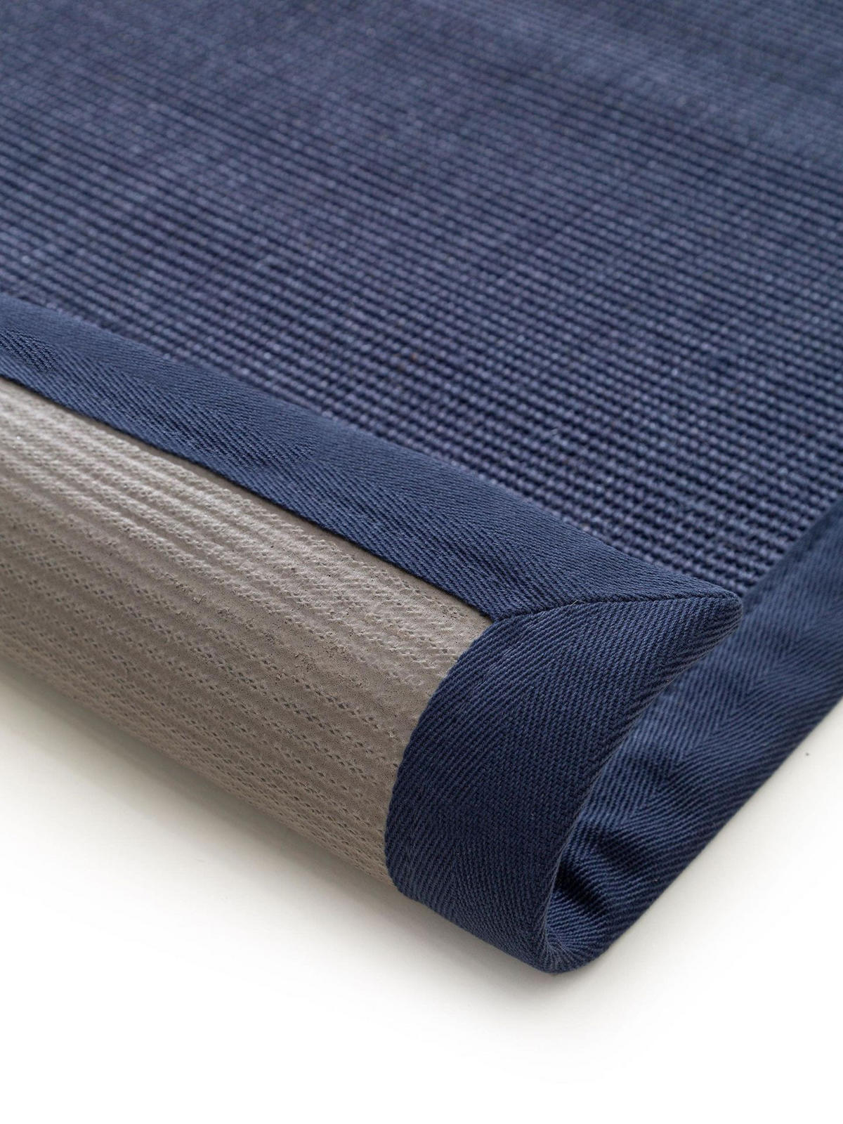 SISALTEPPICH Sana Blau 150x150 cm - Blau, Naturmaterialen/Kunststoff (150/1cm) - KUNSTLOFT