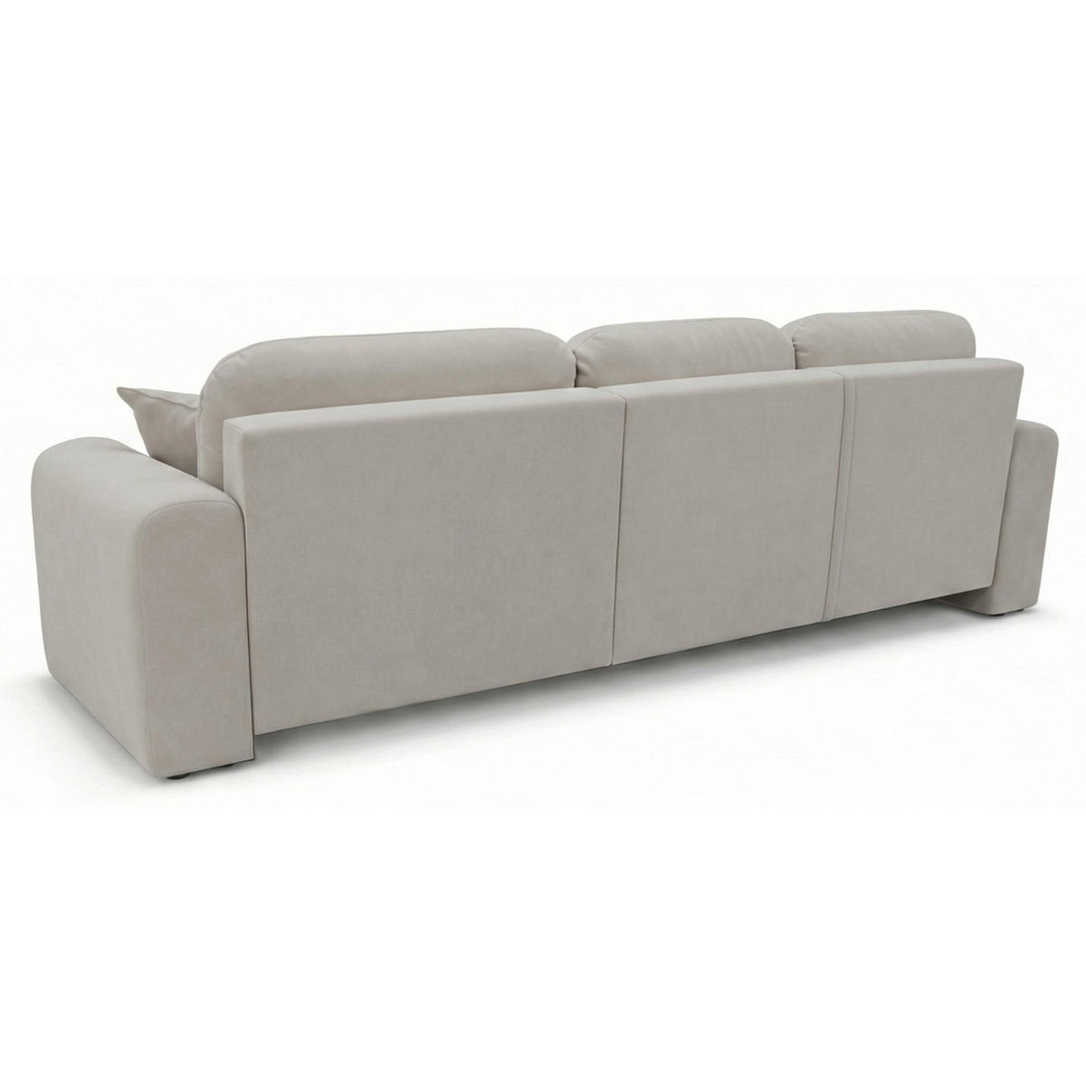 ROHOVÁ SEDAČKA Olido sivobéžový zamat - čierna/taupe, textil/plast (245/150cm) - Selsey