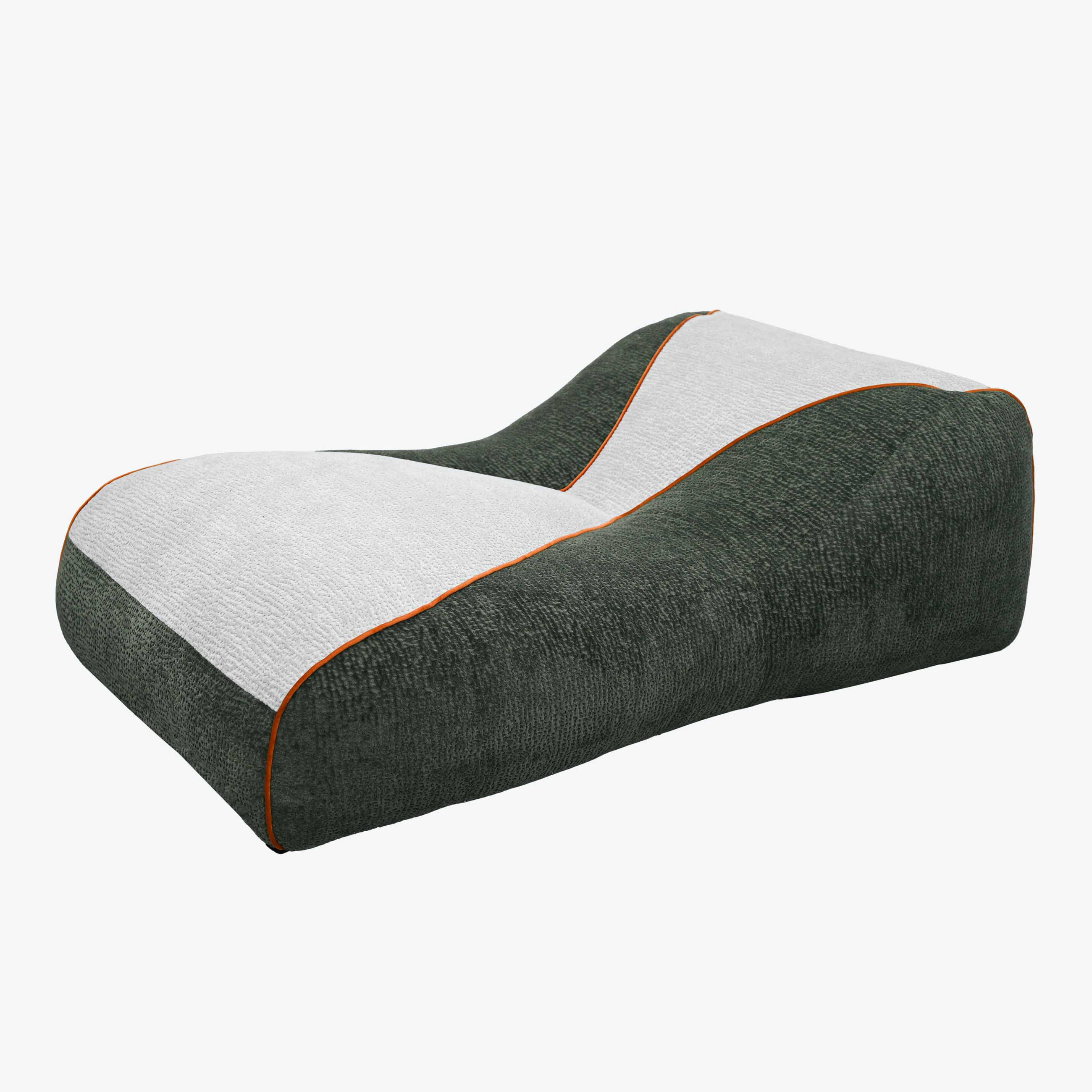 LOUNGE Sessel in Salbeigrün 165cm - Weiß/Grün, Textil (165/55/80cm) - Vercart