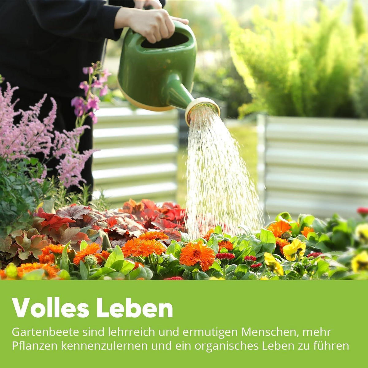 HOCHBEET Metall Grau 120 x 90 x 56 cm mit Tomatenkäfigen - Anthrazit, Metall (90/56/120cm)