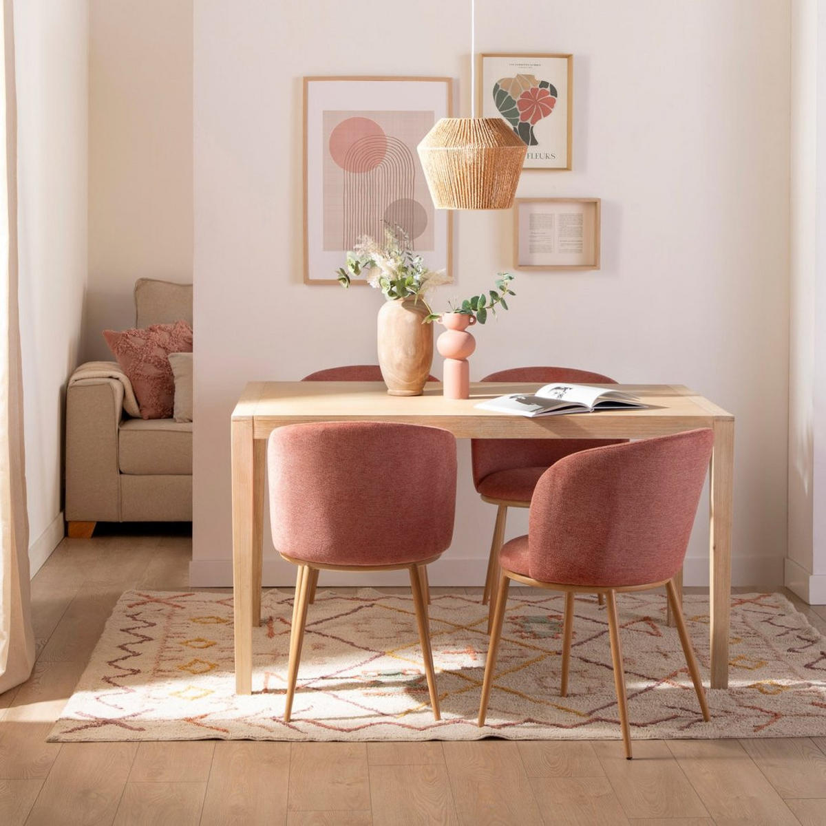 ESSZIMMERSTUHL Nolan Terrakotta / Orange 51 cm x 80 cm - Terracotta, Textil (51/80/57cm)