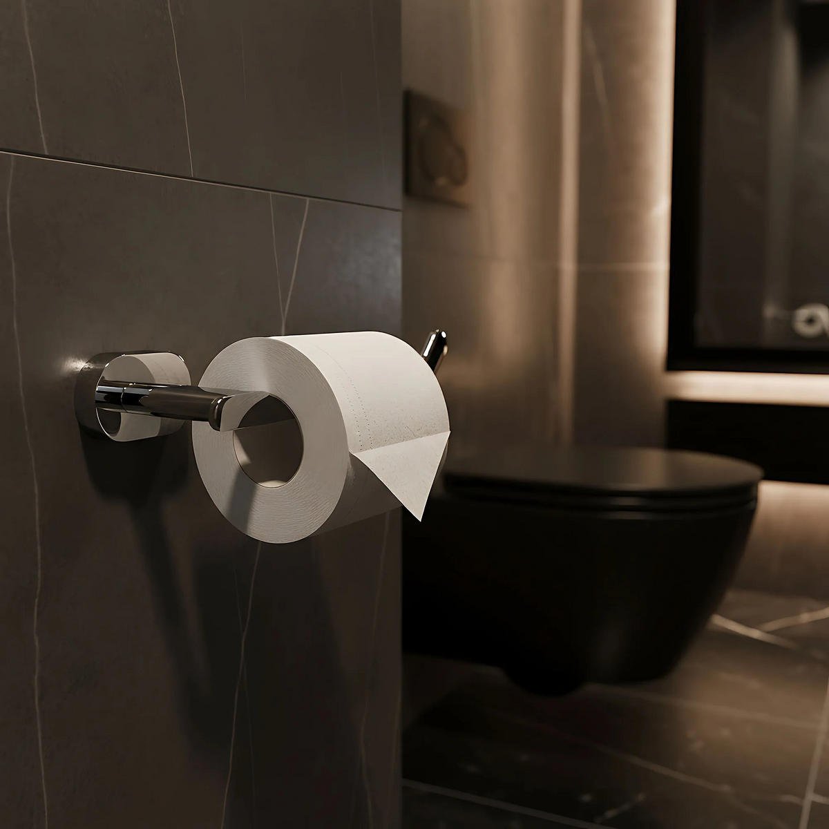 HALTER Für Toilettenpapier Rea 109 Til Chrome - Chromfarben, Metall (17.5/4.5/6.5cm) - REA