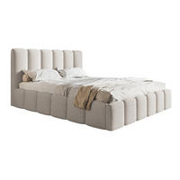 POLSTERBETT 160x200 Palermo mit Bettkasten, Lattenrost, Boucle, Hellgrau - Hellgrau, Holz/Textil (160/200cm) - Emporius