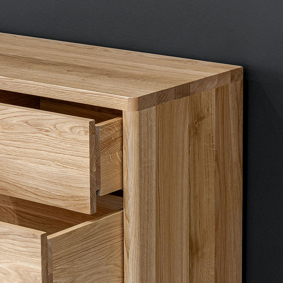 SIDEBOARD Soma aus massivem Eichenholz - Eichefarben/Naturfarben, Holz (100/90/40cm) - Danzz