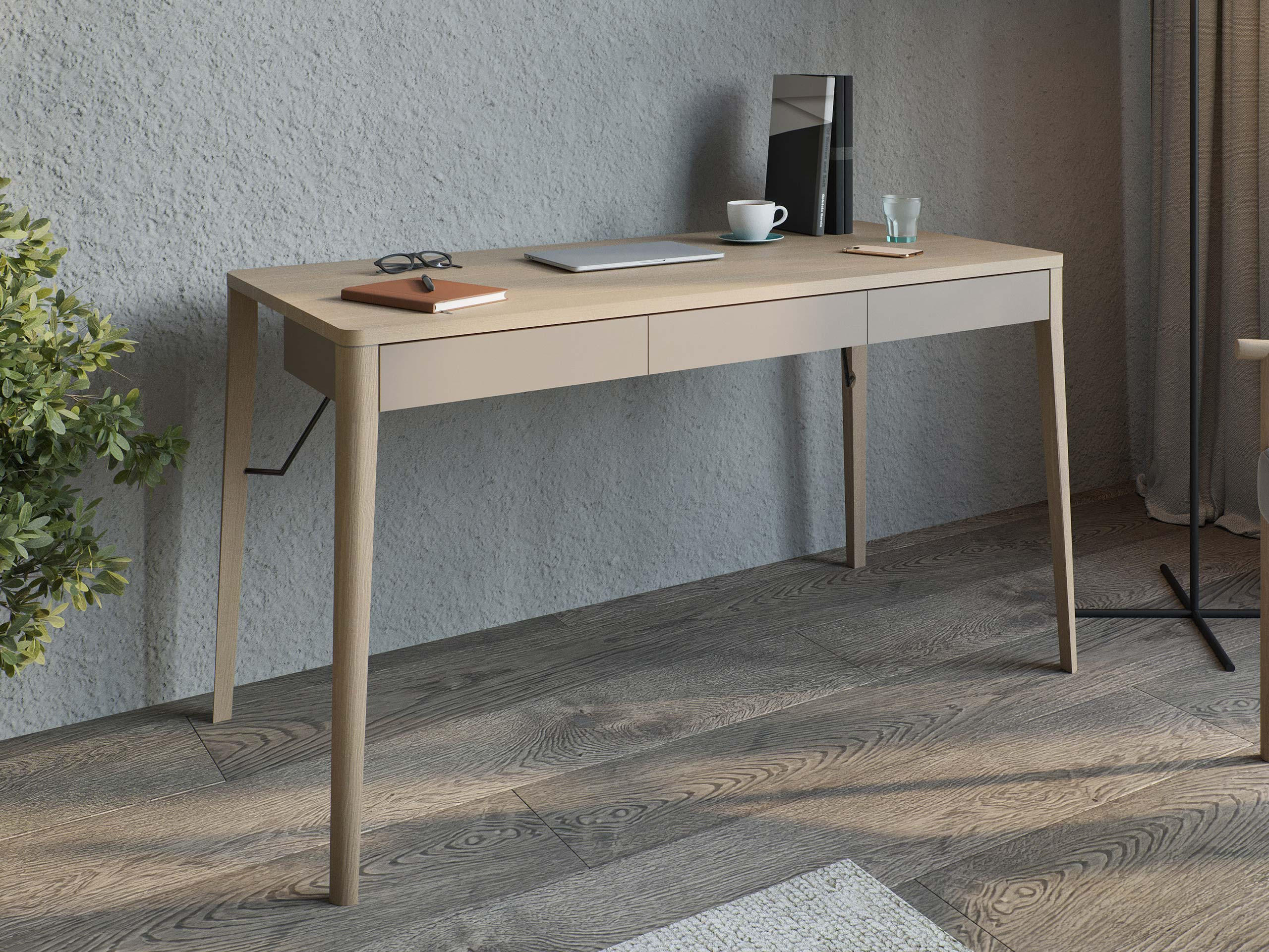 SCHREIBTISCH Match 3S MK01 - Eichefarben/Beige, Holz/Holzwerkstoff (71/139/77cm) - MIRJAN24