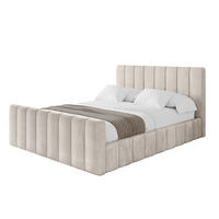 POLSTERBETT mit Bettkasten, Fußteil und Lattenrost, Boxbett mit Matratze H3/H4 - FINO-Z 180x200 Beige - Beige, Holzwerkstoff/Textil (180/200cm) - ALTDECOR