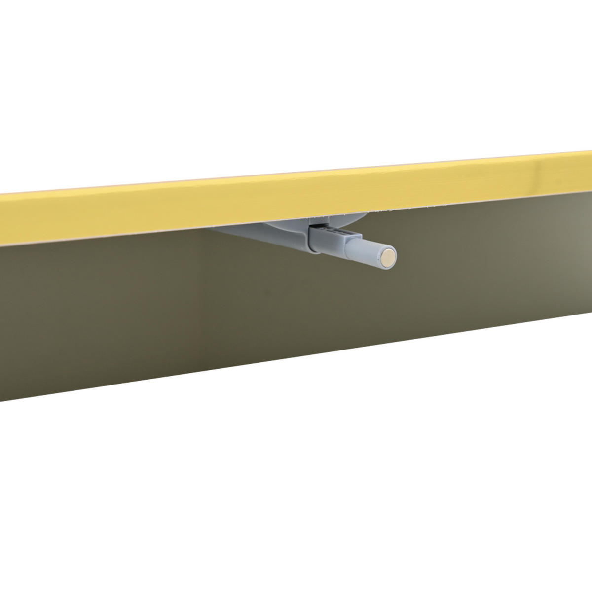 COUCHTISCH 100/50/38 cm warmweiß mit Goldrand aus Spanplatte mit 2 Schubladen - Weiß, Holzwerkstoff (100/50/38cm) - OKMYHOME