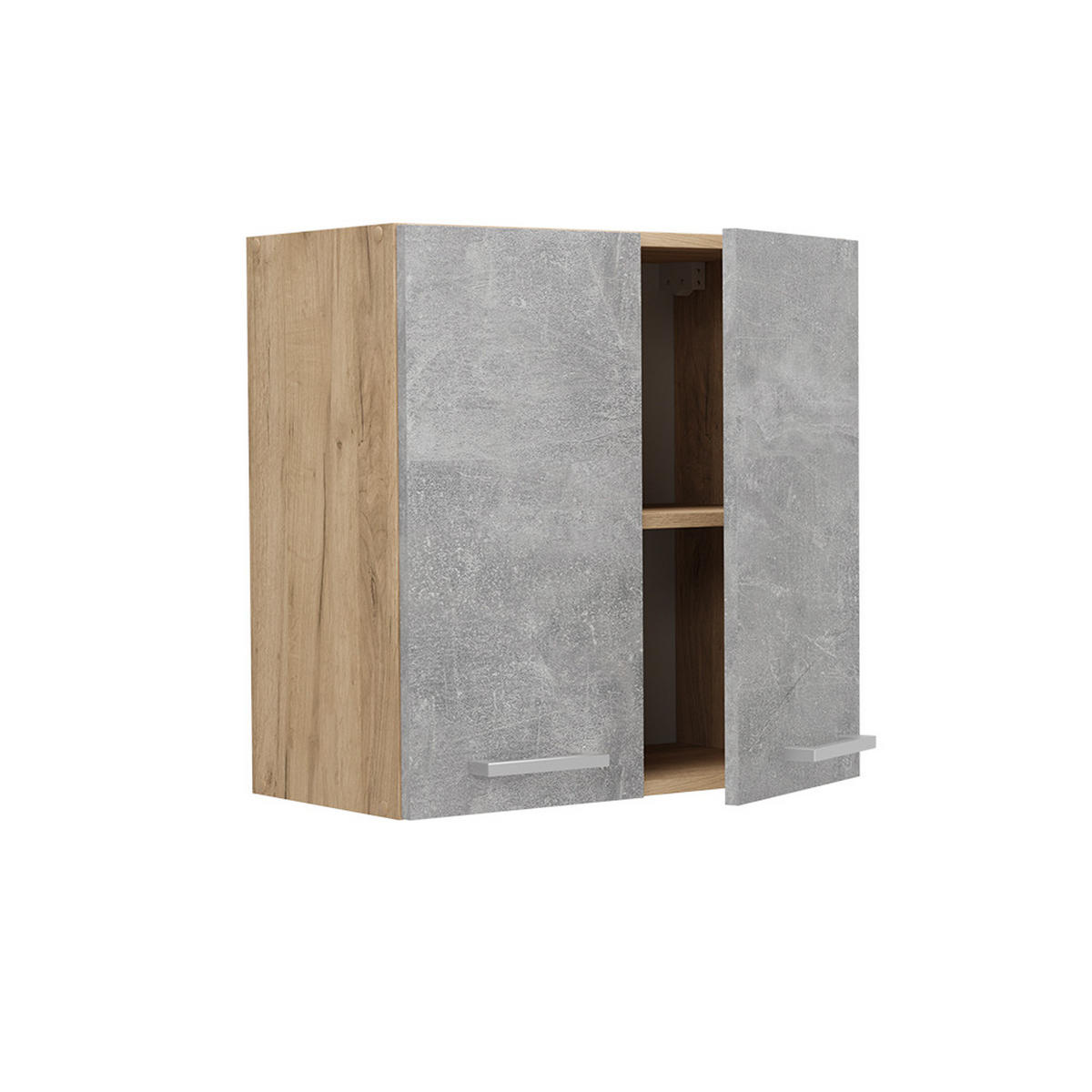 HÄNGESCHRANK R-Line Beton 60 cm - Honigeiche/Schieferfarben, Holzwerkstoff (60/60/31cm) - Vicco