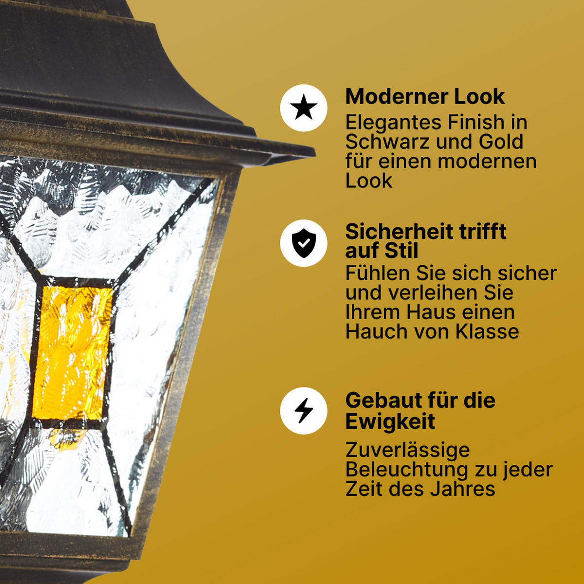 AUSSENWANDLEUCHTE Janel 90981A86 - Schwarz, Metall (18/44.5/25.5cm) - Brilliant