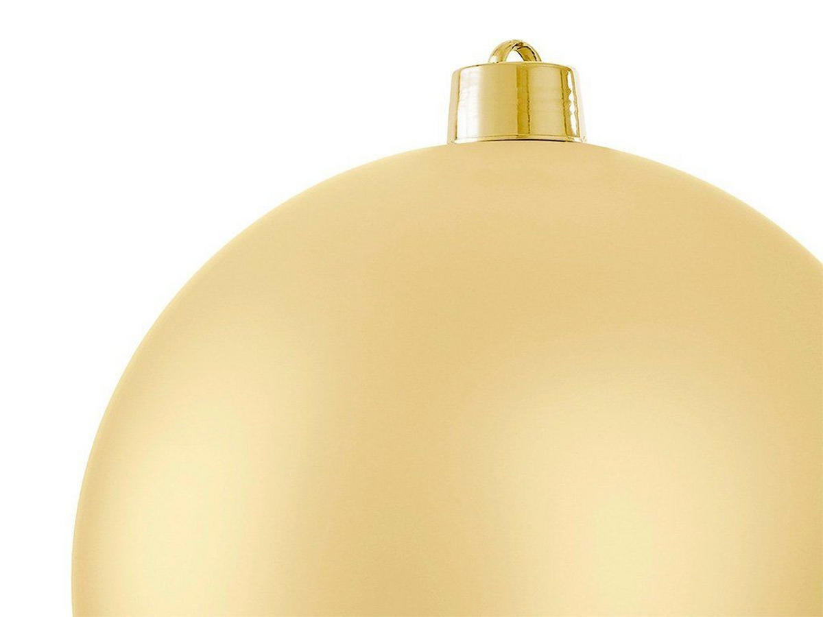 WEIHNACHTSKUGEL Gold matt, Ø 20 cm, Kunststoff, für Innen- und Außenbereich - Champagner/Goldfarben, Kunststoff (30/30/30cm) - LAALU