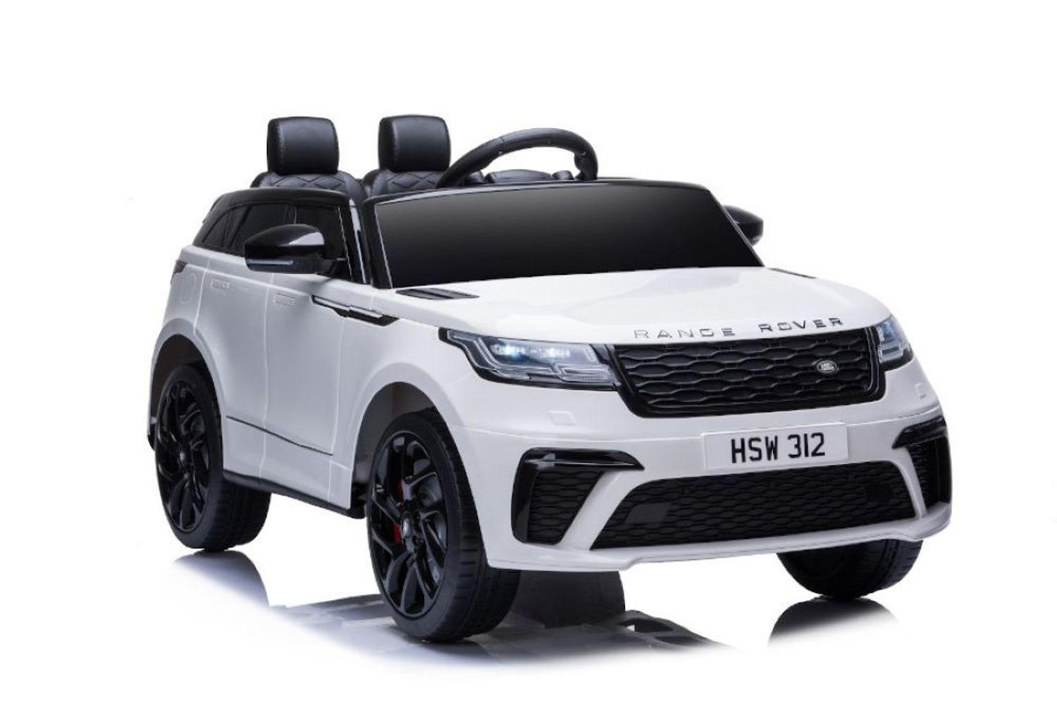 KINDER ELEKTROAUTO Range Rover Velar weiß EVA-Reifen, LED-Scheinwerfer, Musikfunktion, Batterieanzeige - Weiß, Kunststoff (108/61/50cm) - Es-Toys