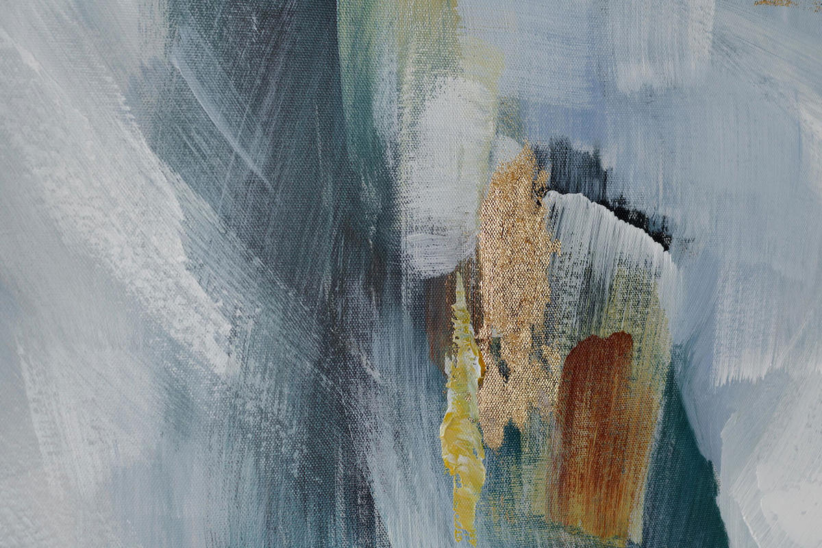 ACRYLBILD HANDGEMALT 75/100 cm - Blau, Holz/Textil (1.8/100cm) - KUNSTLOFT