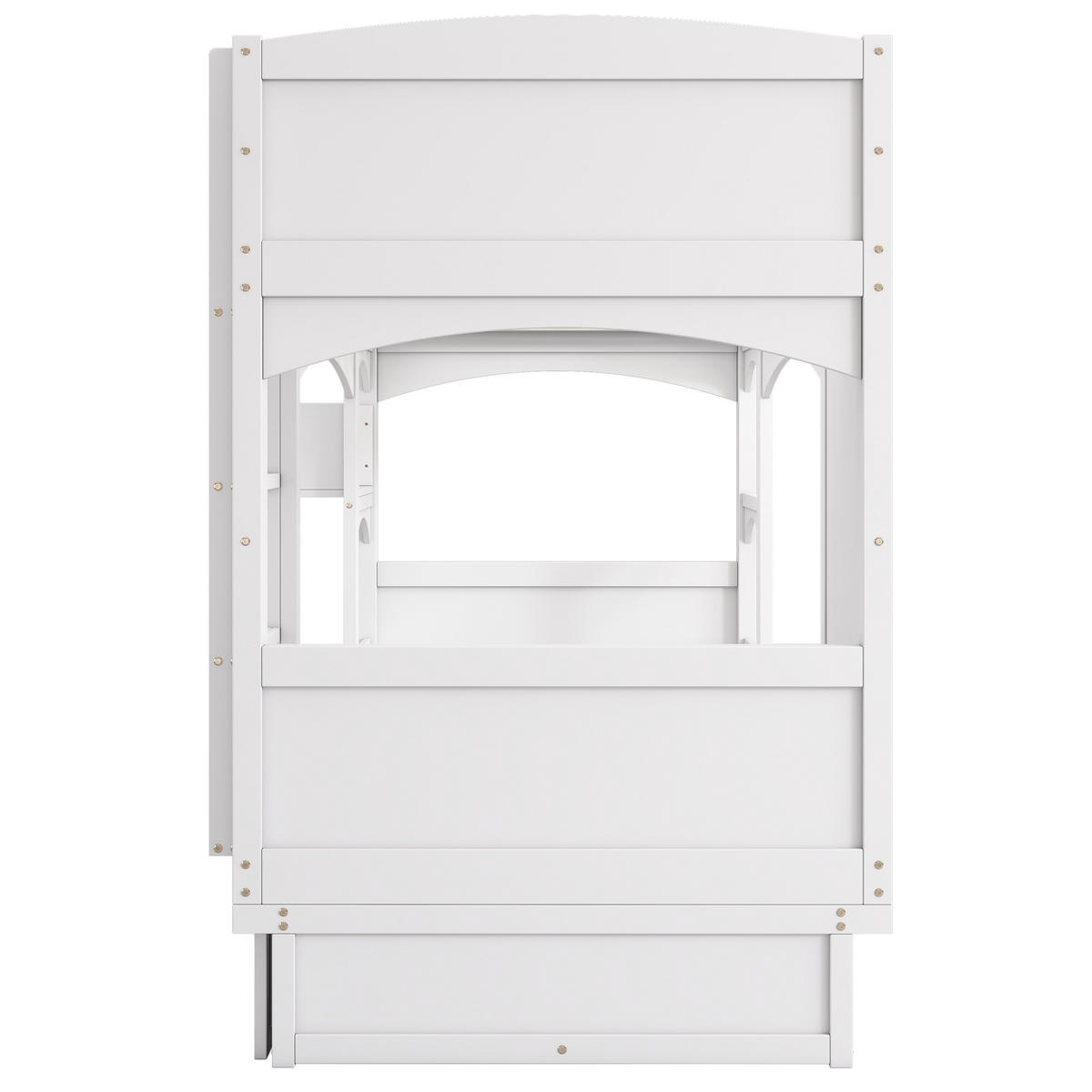 ETAGENBETT 90/200 cm Weiß mit klappbarem Schreibtisch und 2 Schubladen - Weiß, Holz (90/200cm) - OKWISH