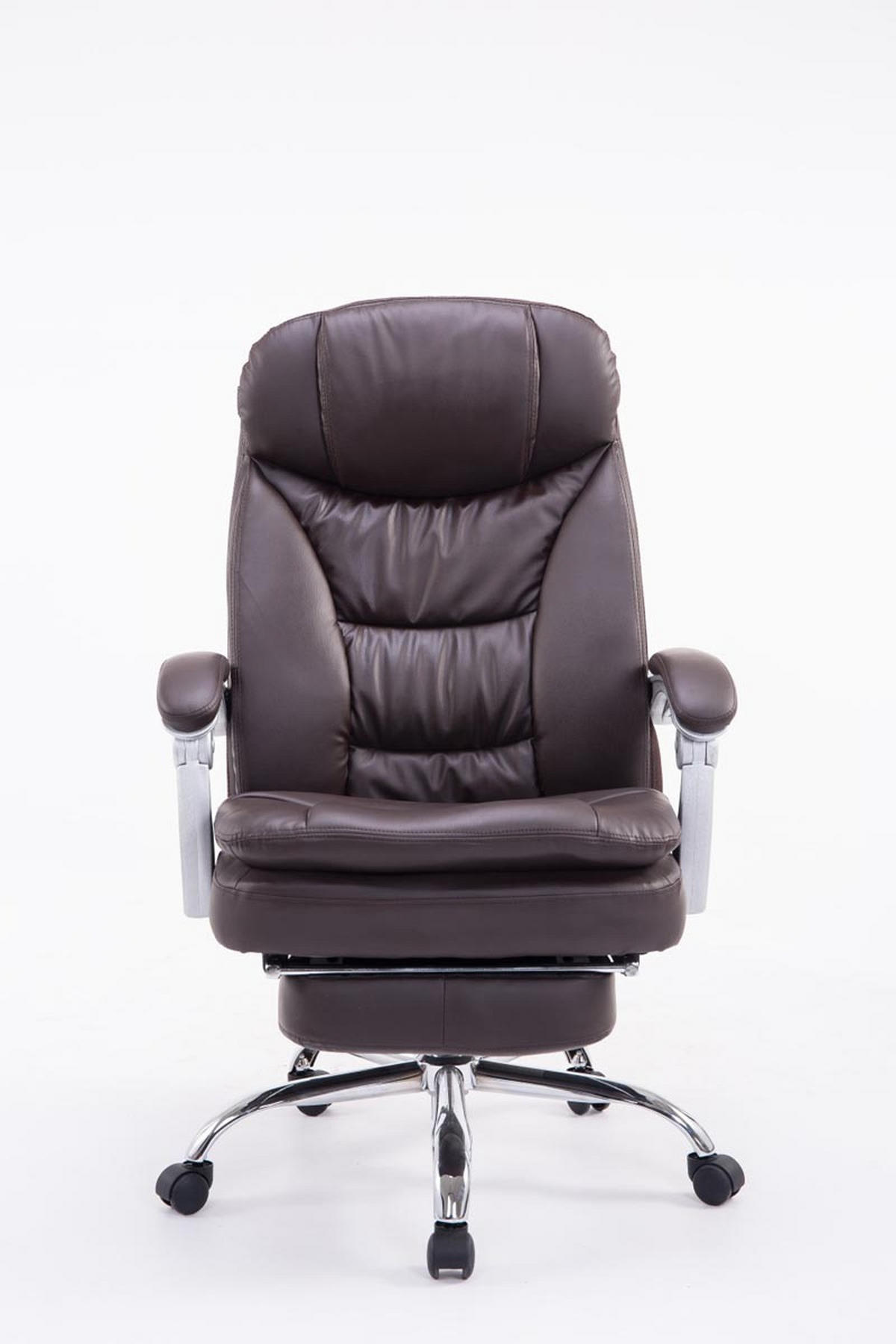 BÜROSTUHL XL Troja, Kunstleder Braun - Braun, Textil/Metall (67/122/67cm) - TPFLiving