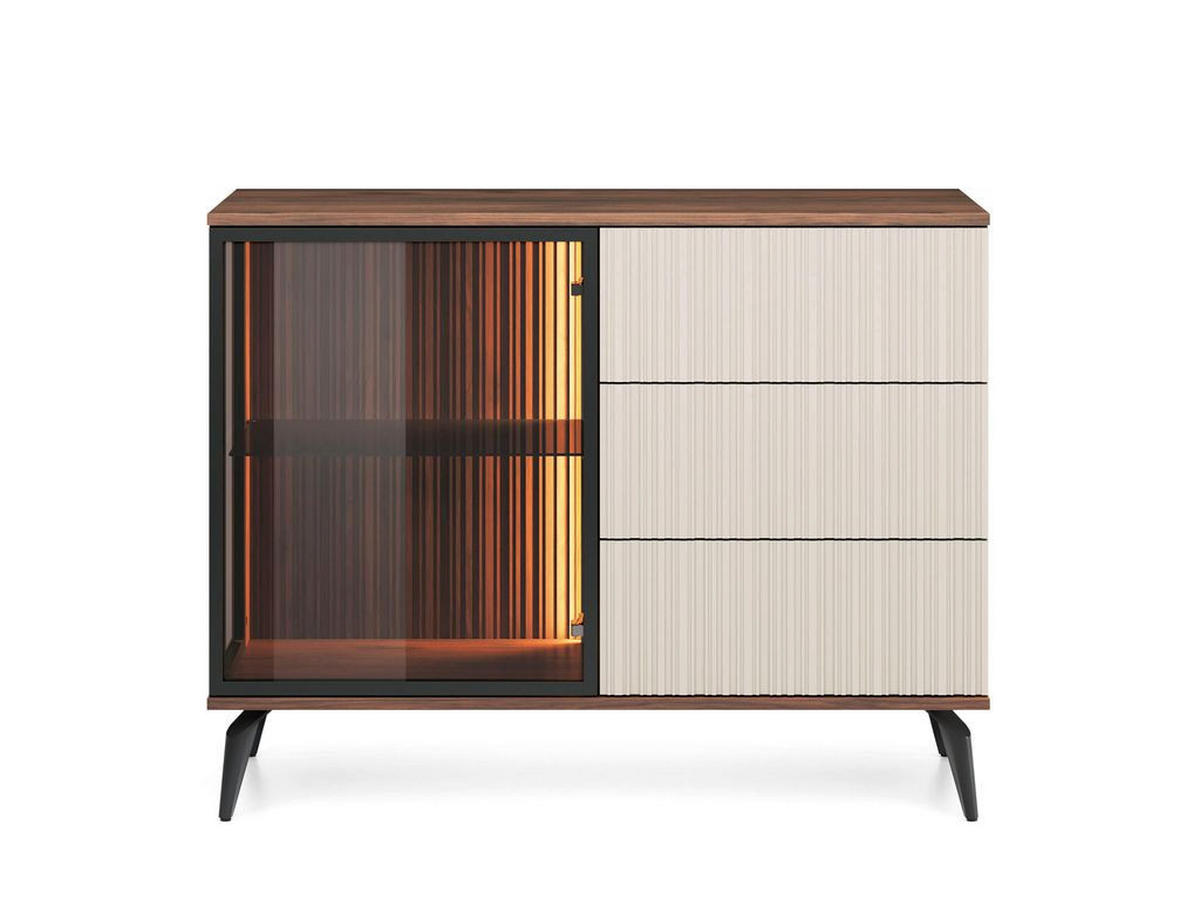 WOHNZIMMER Set 3-tlg. – Vici – Kaschmir - Kaschmir, Holzwerkstoff (180/50/39cm) - hi-markt