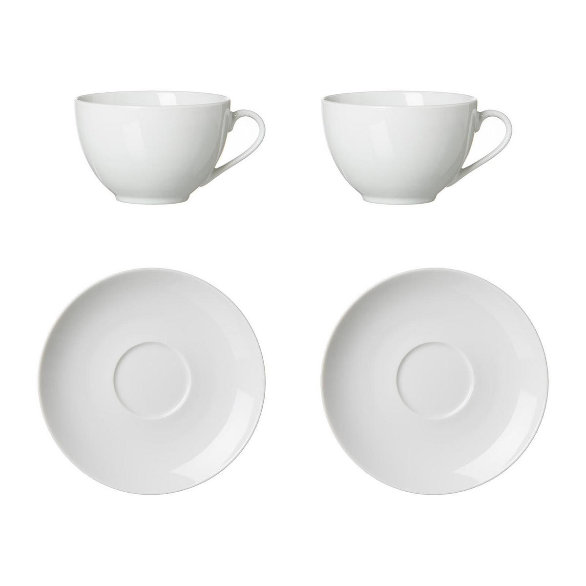 CAPPUCINOSET Bianco weiß 4er Set - Weiß, Keramik (1/1/1cm) - Ritzenhoff Breker