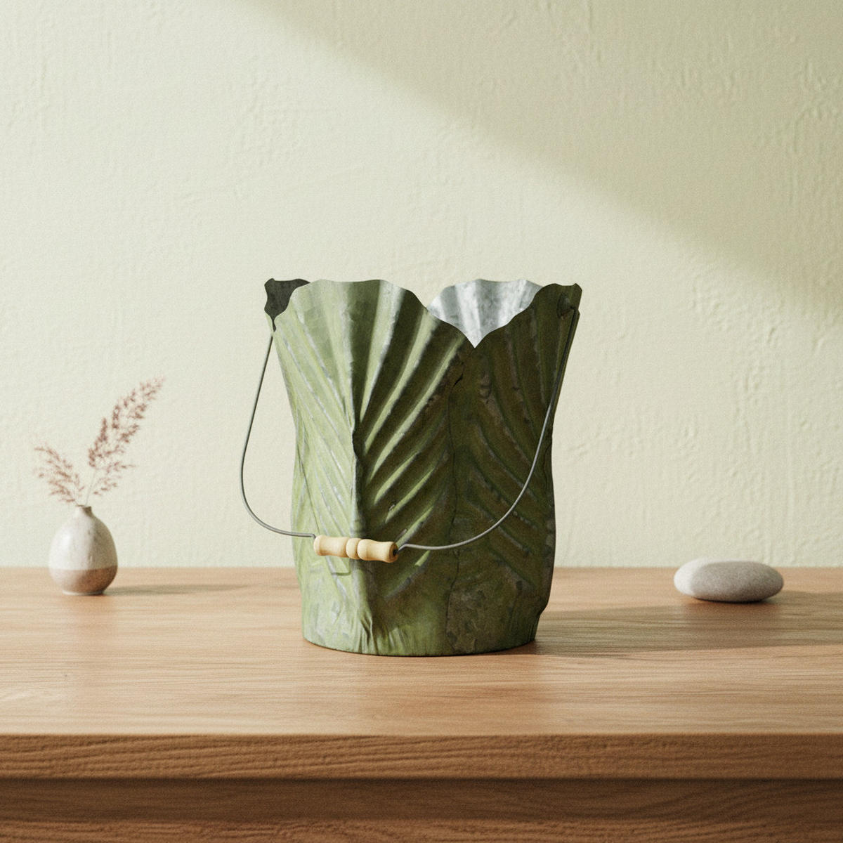 BLUMENTOPF Marina Grün 30/30/35 cm Metall - Grün, Metall (30/35/30cm) - Mondex