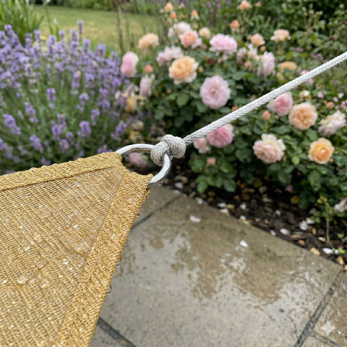 SLNEČNÉ plátno - béžová, kov/plast (500/500cm) - Relaxdays