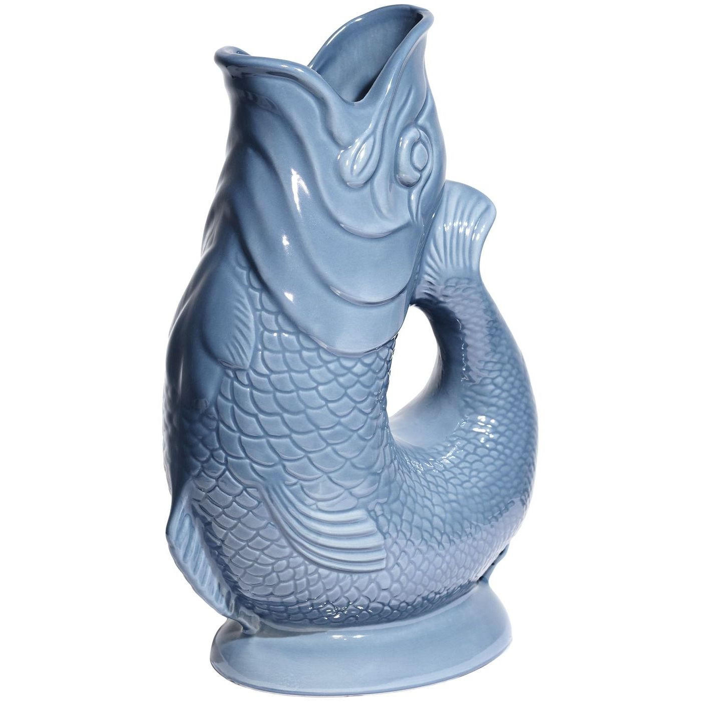 KARAFFE mit „Gluck-Gluck“-Geräusch 27,5/17/9,5 cm - Blaugrau, Keramik (1.2L) - Gluckigluck