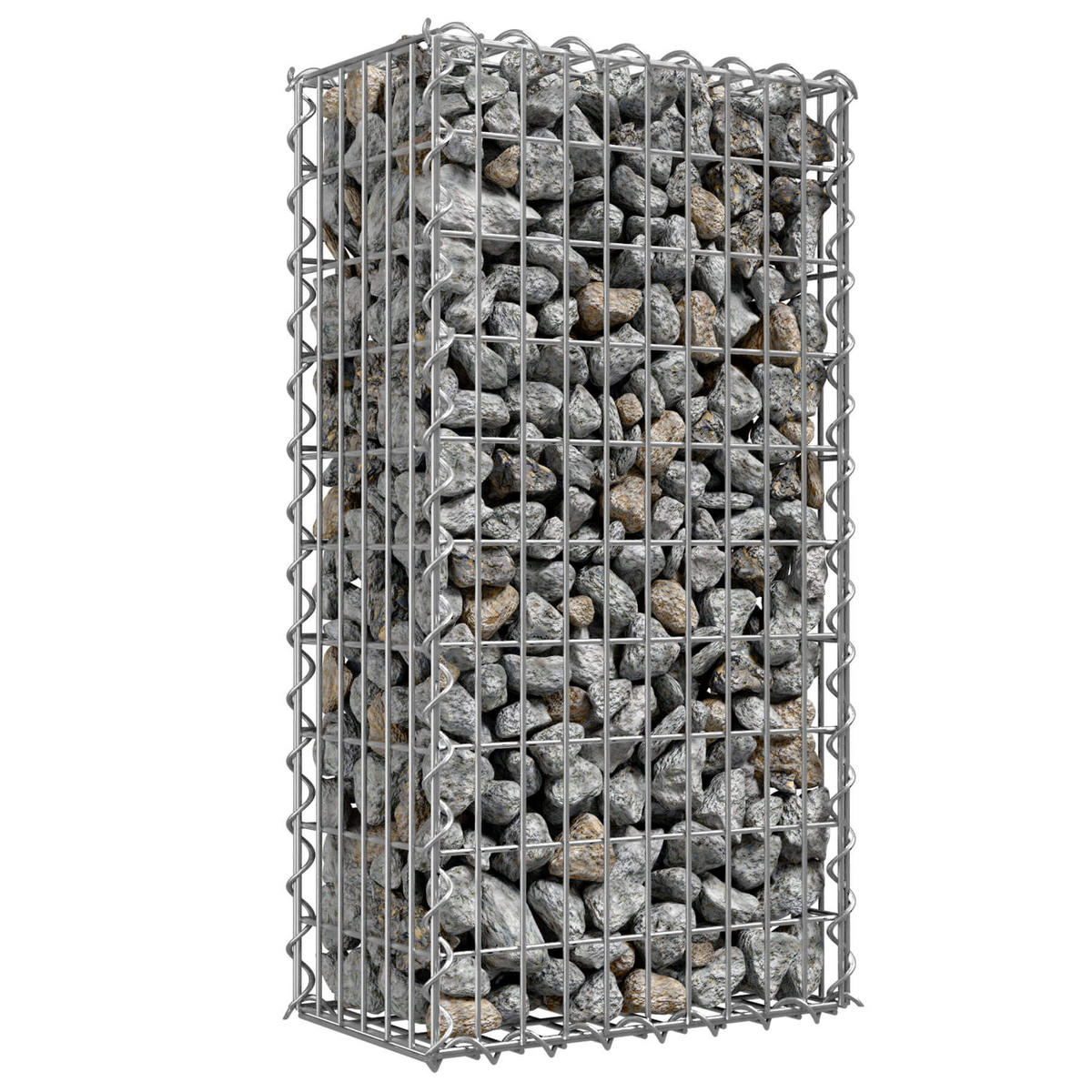 GABIONE ,Drahtstärke 4 mm,grau - Grau, Metall (30/50cm) - tectake