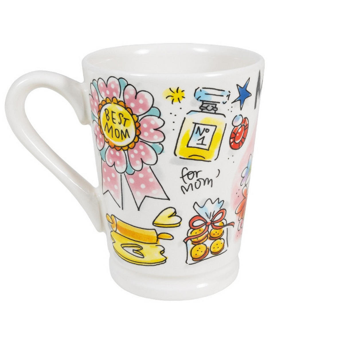 MAZAGRAN-BECHER Mama in Bunt - 500 ml - Multicolor, Keramik (0.5L) - Blond Amsterdam
