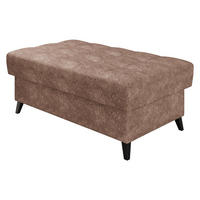 POLSTERHOCKER Nord - Hellbraun/Schwarz, Holz/Textil (106/44/67cm) - MIRJAN24