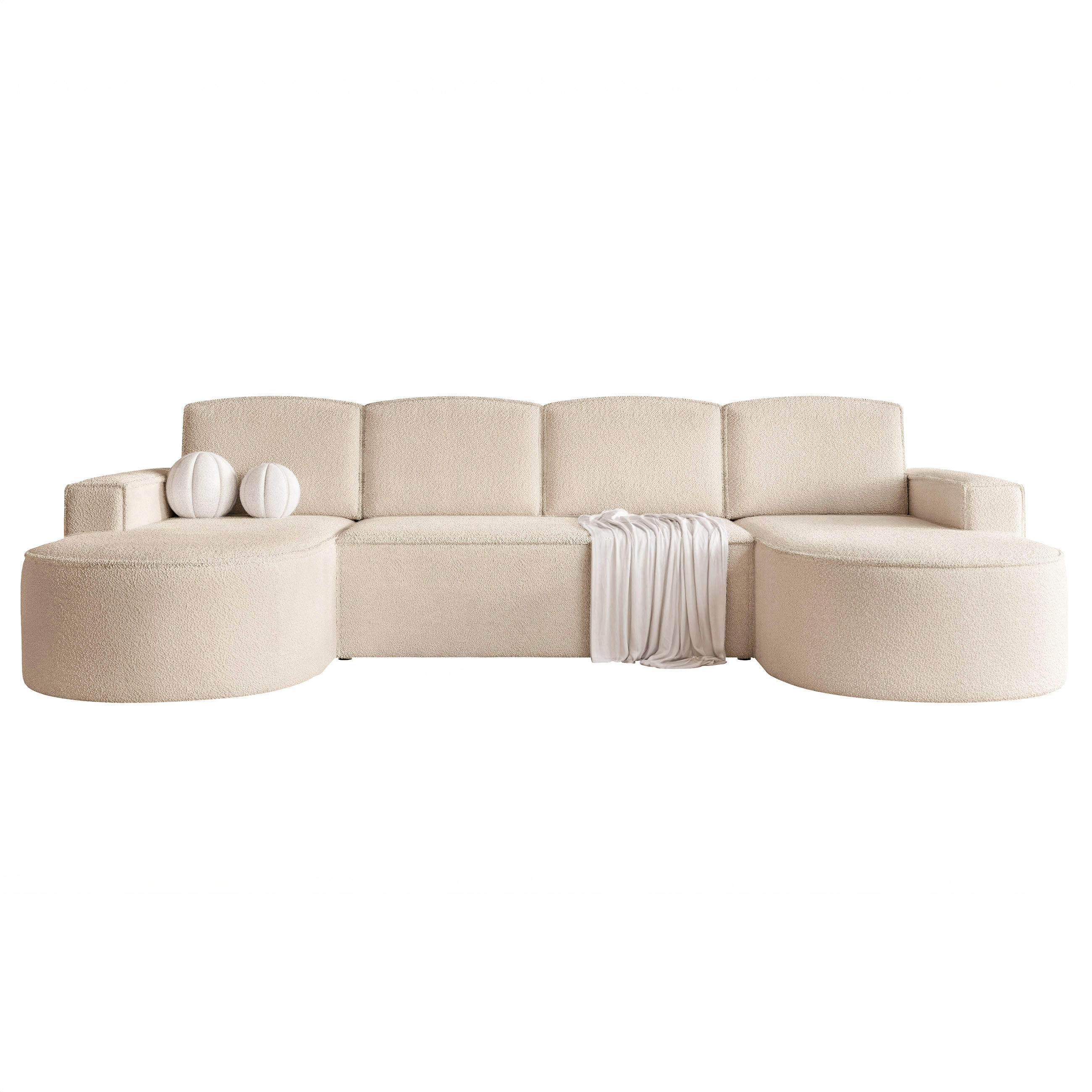 Idohome Wohnlandschaft Sand 316x88x157 cm