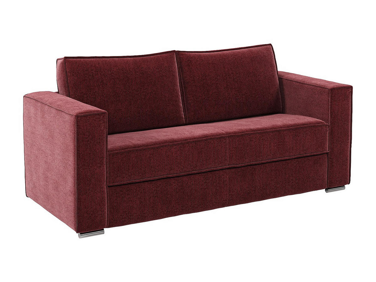 SCHLAFSOFA - 3 Personen - Stoff - Bordeaux - - Bordeaux, Textil (195/90/223cm) - Vente-Unique