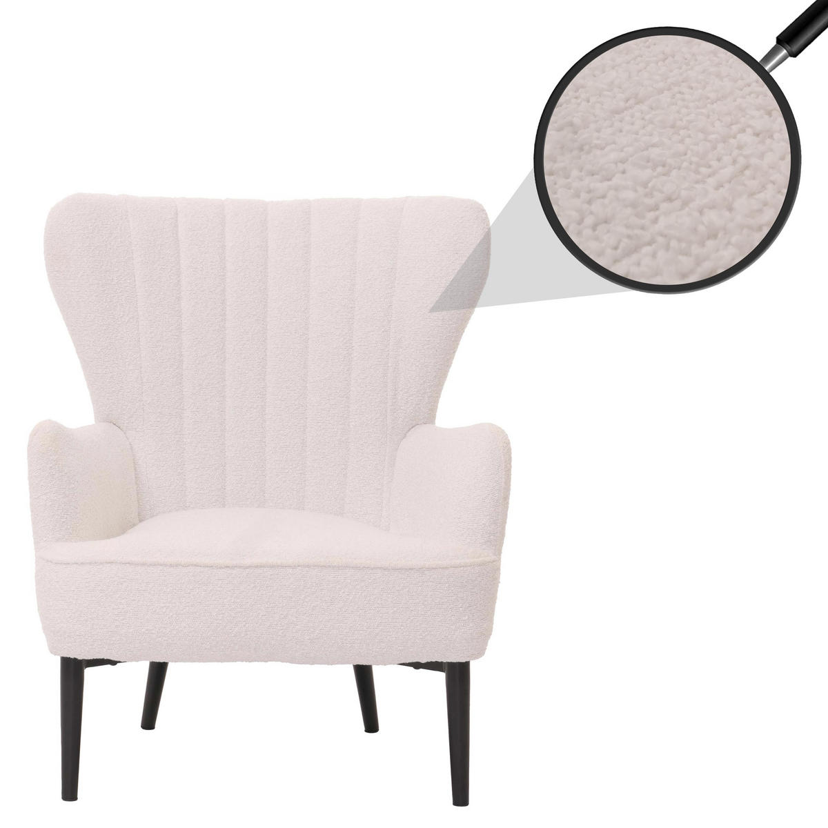 LOUNGE-SESSEL Weiß - Weiß, Textil (75/80/78cm) - MCW
