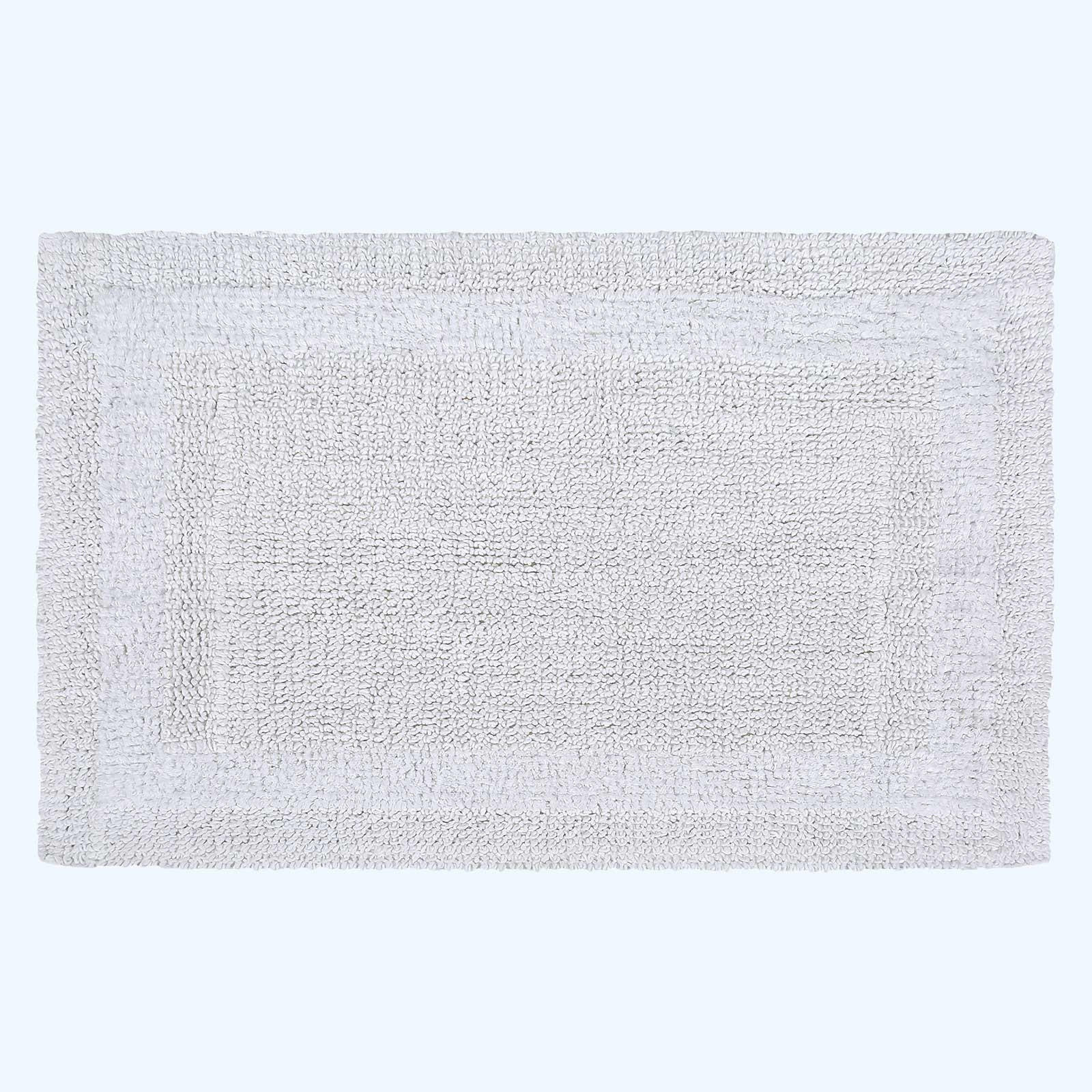BADEMATTE 70/120 cm, 100% Baumwolle, wendbar - Weiß, Textil (70/120cm) - Homescapes