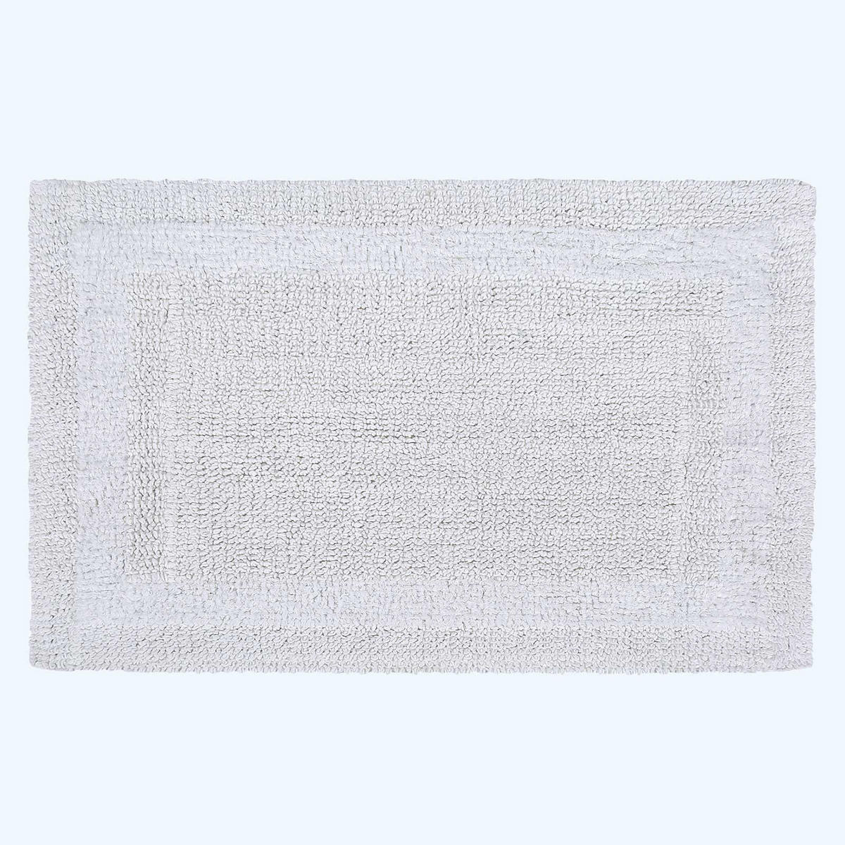 BADEMATTE 70/120 cm, 100% Baumwolle, wendbar - Weiß, Textil (70/120cm) - Homescapes