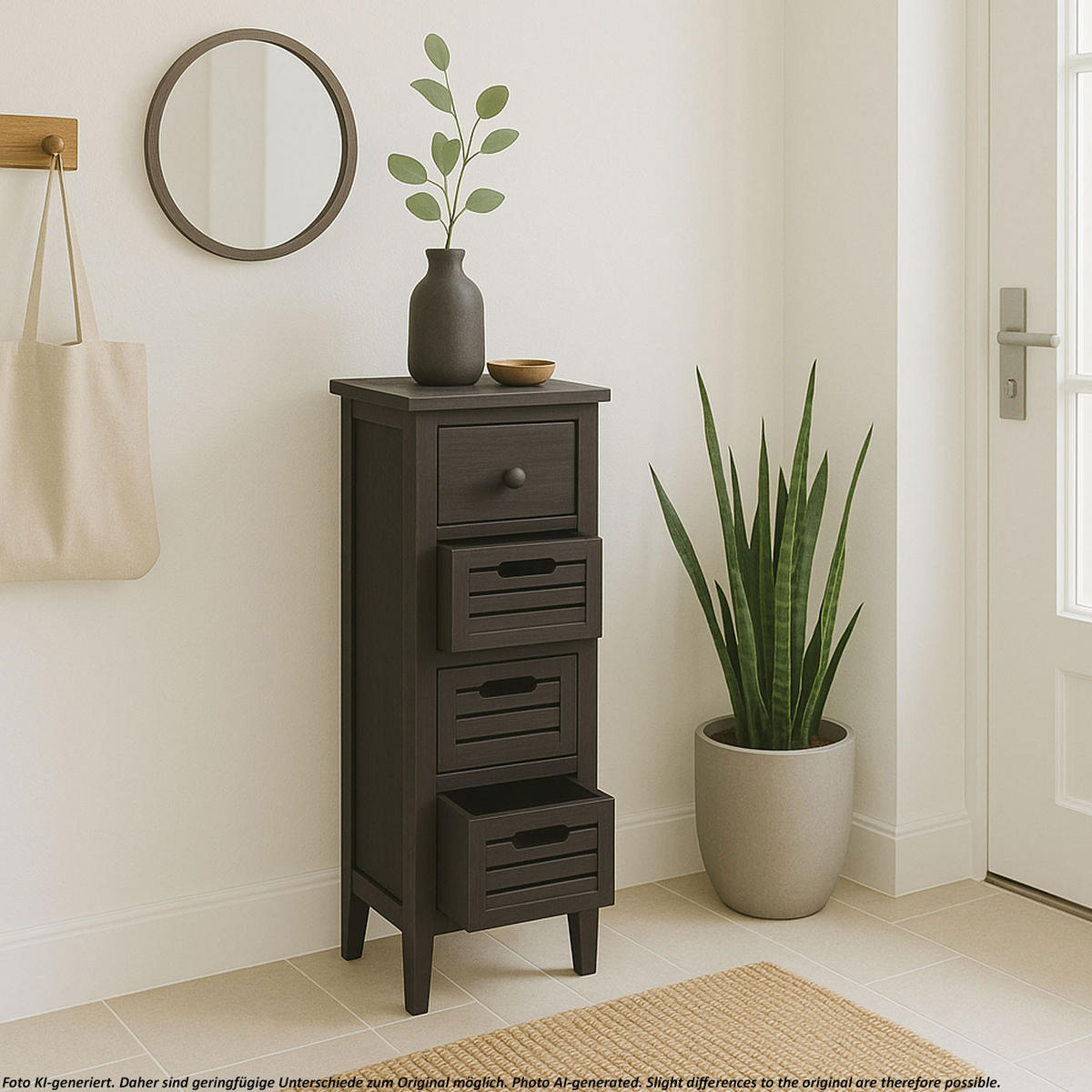 KOMMODE Grau, Braun - Braun/Grau, Holz (30/74/25cm) - MCW