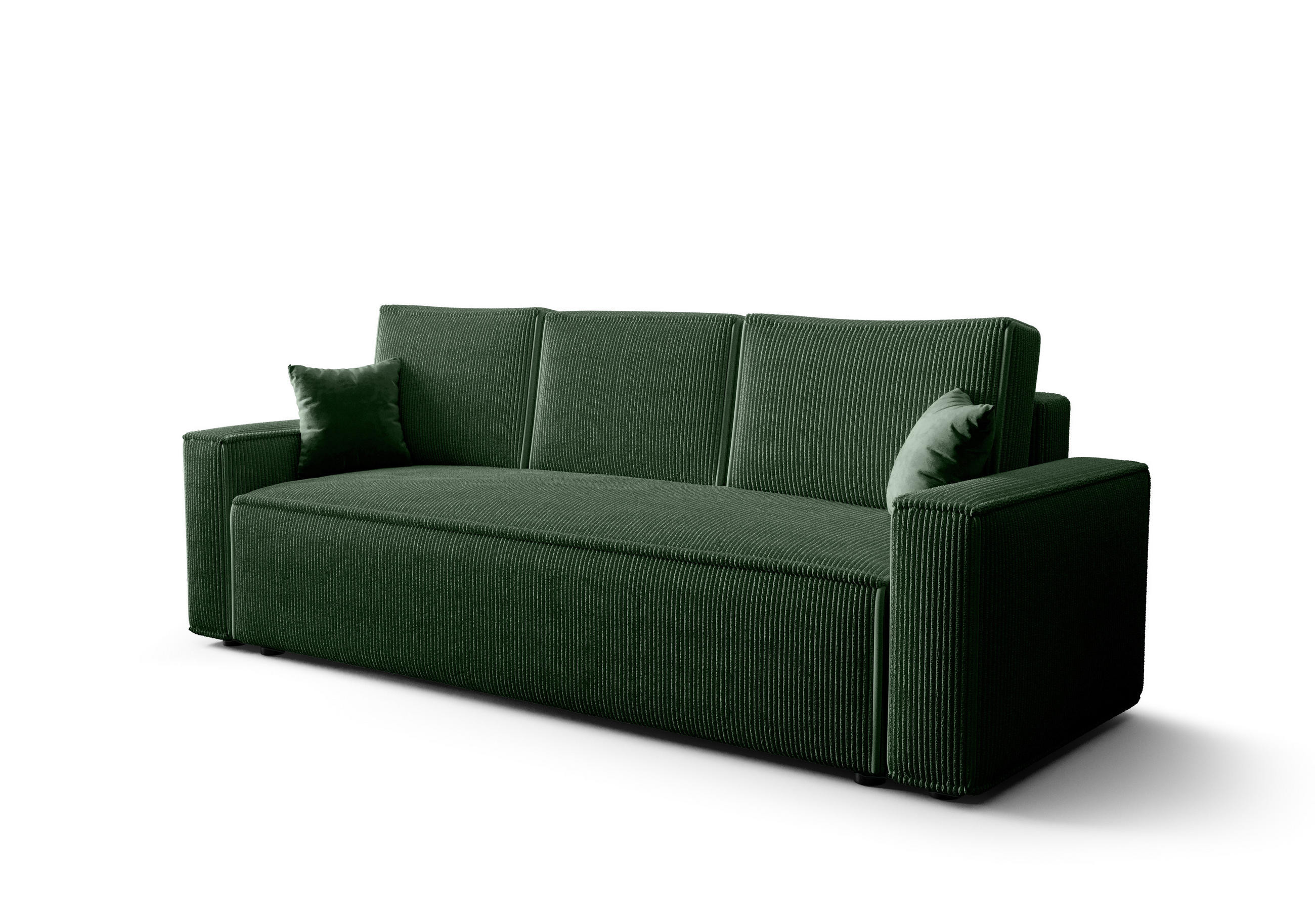 SOFA AMBRO Poso 14 mit Schlaffunktion, Grün, Sofa mit Stauraum - Grün, Textil (90/85/230cm) - Bedante