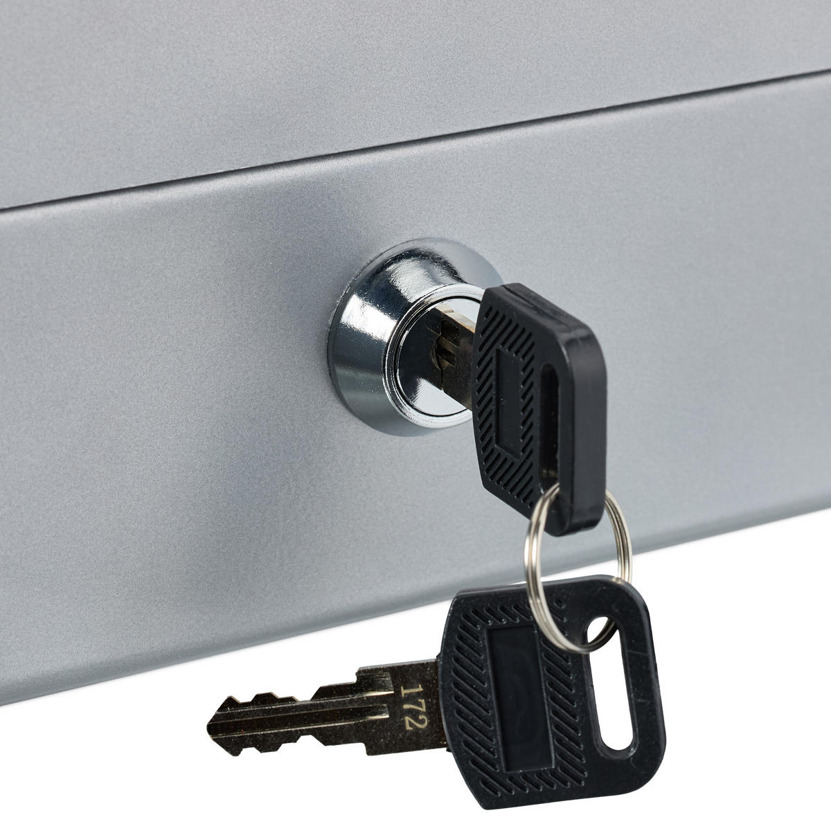 GELDKASSETTE - Silberfarben, Kunststoff/Metall (20/8.5/17cm) - Relaxdays