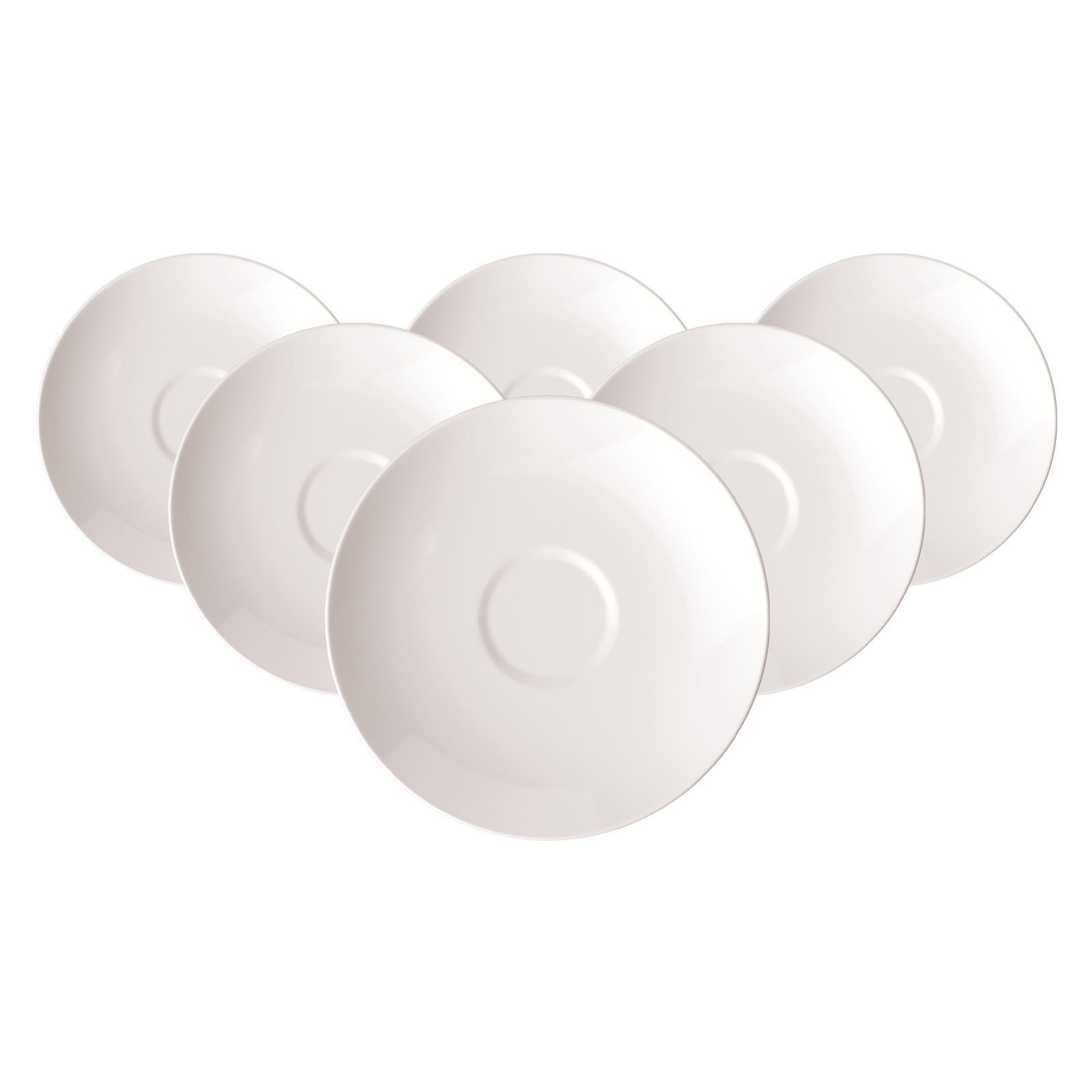 KAFFEE-/TEEUNTERTASSEN Rose Garden weiß ø 14,8 cm 6er Set - Weiß, Keramik (14.8cm) - Villeroy & Boch
