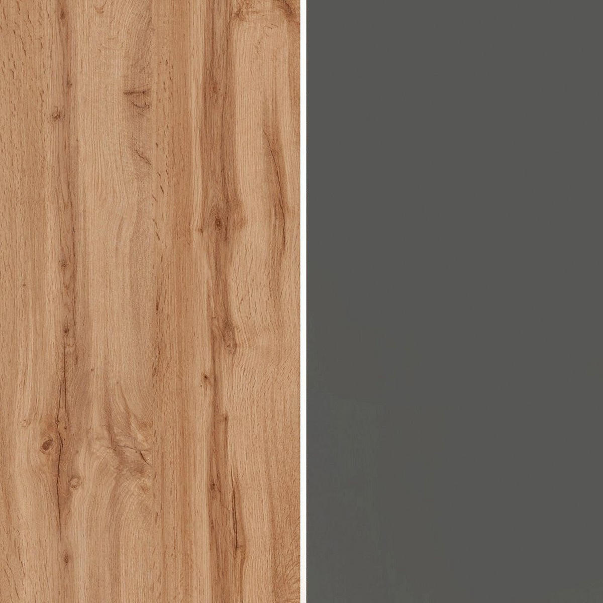 KÜCHENSCHRANK Anthrazit, Eiche 60/30/165 cm - Eichefarben/Anthrazit, Holzwerkstoff (30/165/60cm) - DMORA