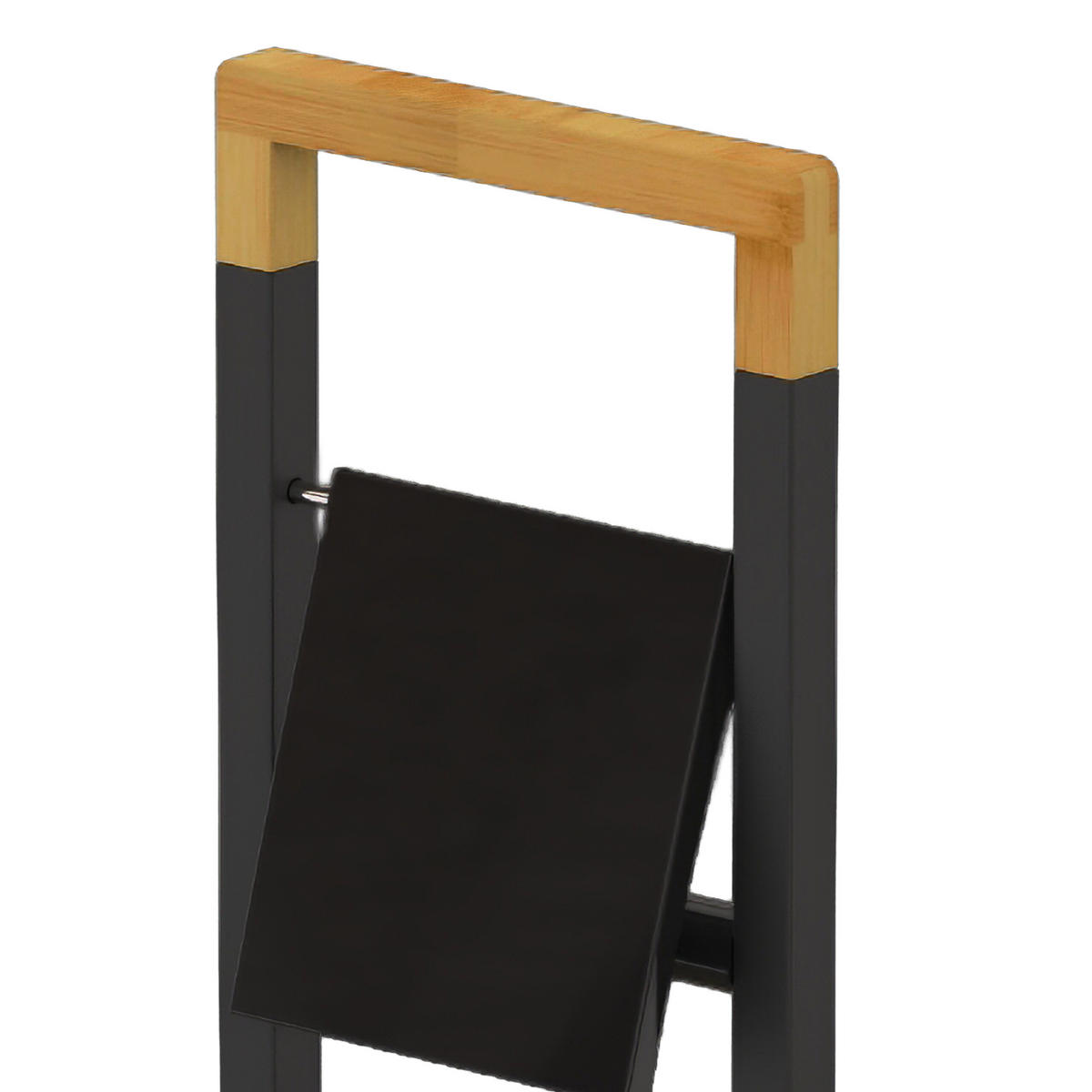 WC-GARNITUR - Schwarz, Holz/Kunststoff (18/28/76.5cm) - Relaxdays