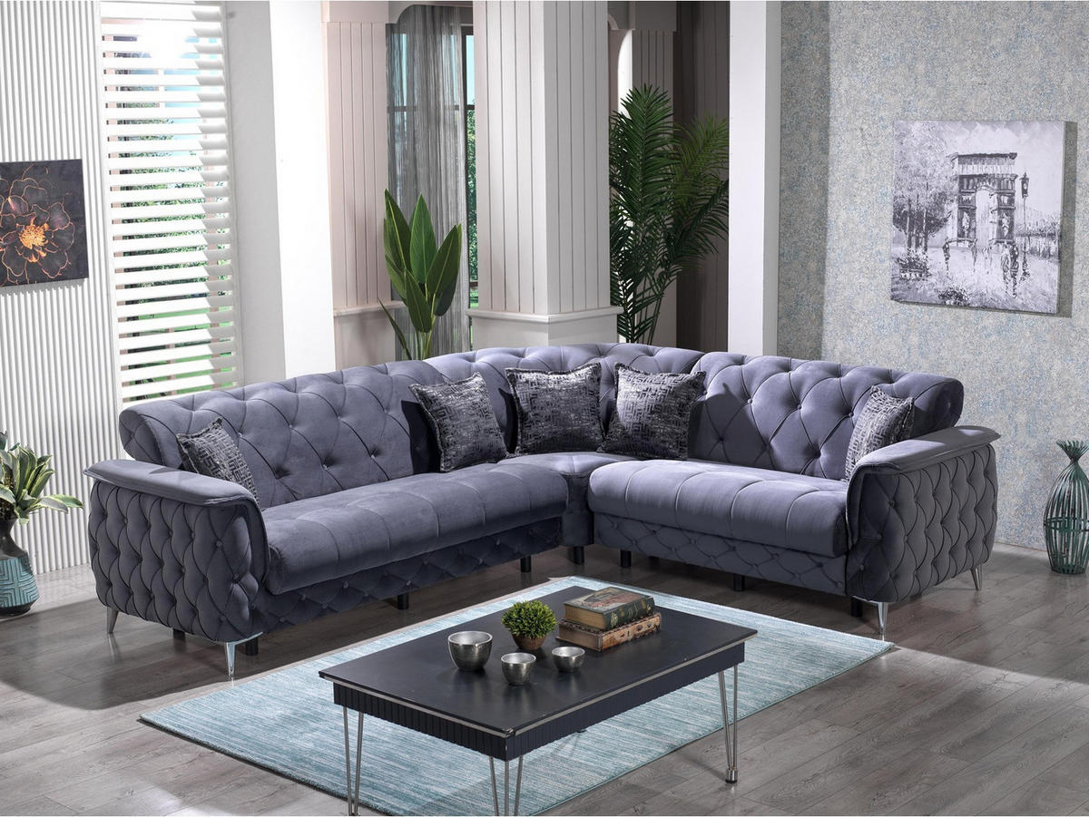 ECKSCHLAFSOFA Sucre Anthrazit - Langer Schenkel Links - Anthrazit, Holzwerkstoff/Kunststoff (315/245cm)