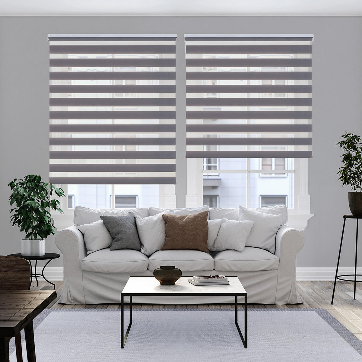 DOPPELROLLO Silber 90x180 cm EL - Silberfarben, Kunststoff (90/180cm) - STORESDECO