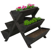 PFLANZTREPPE 56x56x70cm Anthrazit - Anthrazit, Holz (56/56/70cm) - PROREGAL