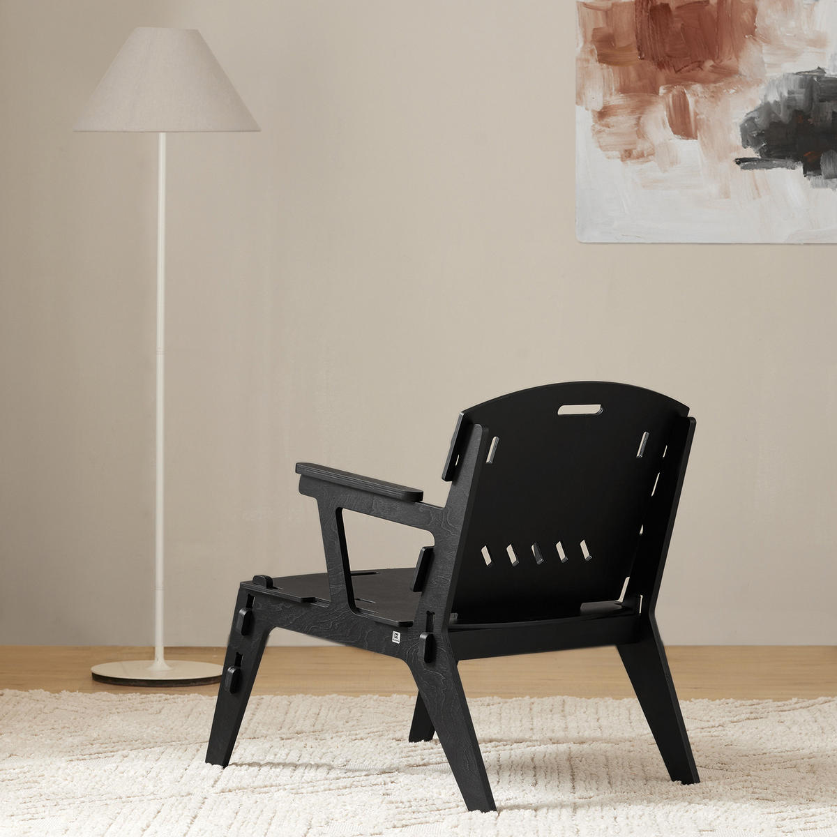 STUHL Schwarz - Schwarz, Holz (55/70/72cm) - SoBuy